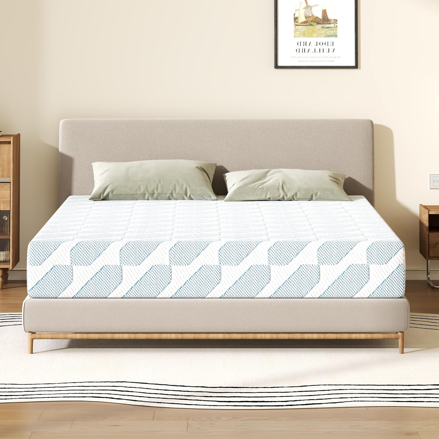 TFD Twin Size Mattress, 6 Inch Cooling Gel Memory Foam Mattress in a Box for Pressure Relief, No Fiberglass, Motion Isolation, Removable Washable Cover, Medium Firm, 75''L x 38''W