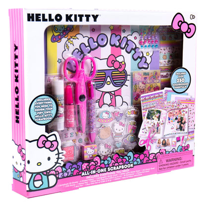 Hello Kitty All-in-One DIY , Design Your Own Scrapbook with Over 250 Essentials, Great Hello Kitty Toys for Weekend Activity, Photo & Keepsake Album for Kids Ages 5, 6, 7, 8, 9, Small, Multicolor