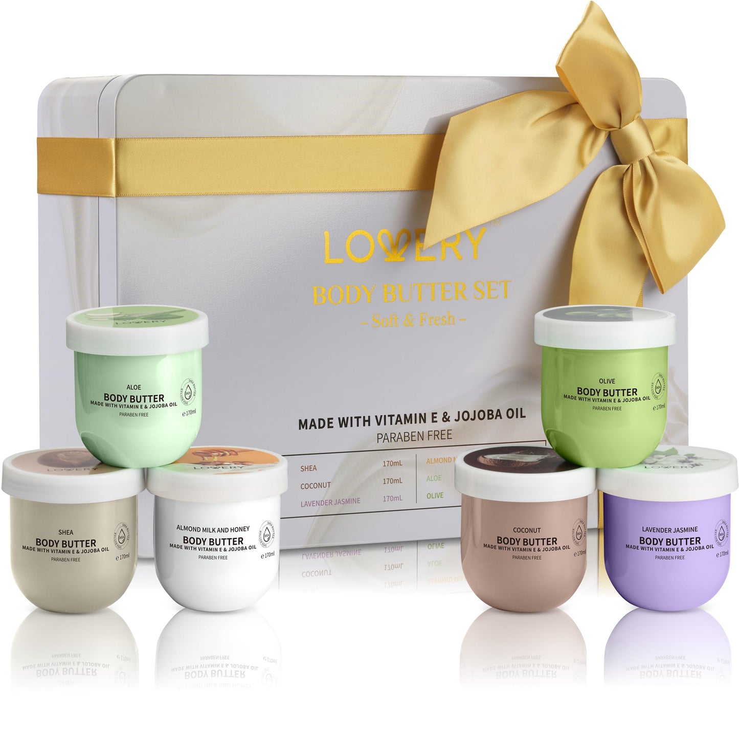 Christmas Gifts for Women - Whipped Body Butter Scented Body Lotion Set 36oz - Skincare Gift Set Self Care Gifts for Women, Shea Butter Lotion Moisturizing Cream, Mom, Grandma Gift Box