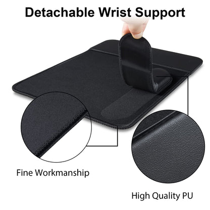 VIVIYA 15W Wireless Charging Mouse Pad with Detachable Wrist Support, Fast QI Phone Charger Mouse Mat for iPhone 16/15/14/13/12/11/X and Samsung Multiple Mobile Devices (Black)