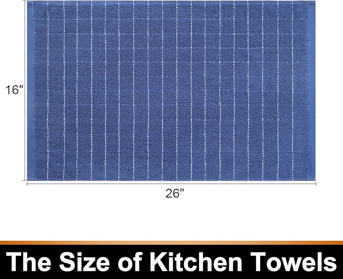 Mordimy 100% Cotton Terrycloth Kitchen Towels and Dishcloths Sets, Soft and