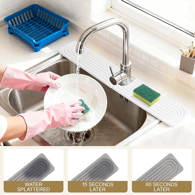 23.6"*3.9" Large size Stone faucet mat
