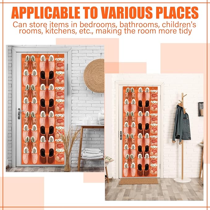 Windyun 40 Over the Door Shoe Organizer Large Mesh Pocket Hanging Shoe Rack