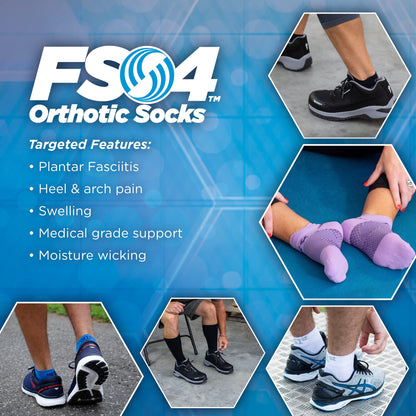 ORTHOSLEEVE FS4 Orthotic Socks M Black