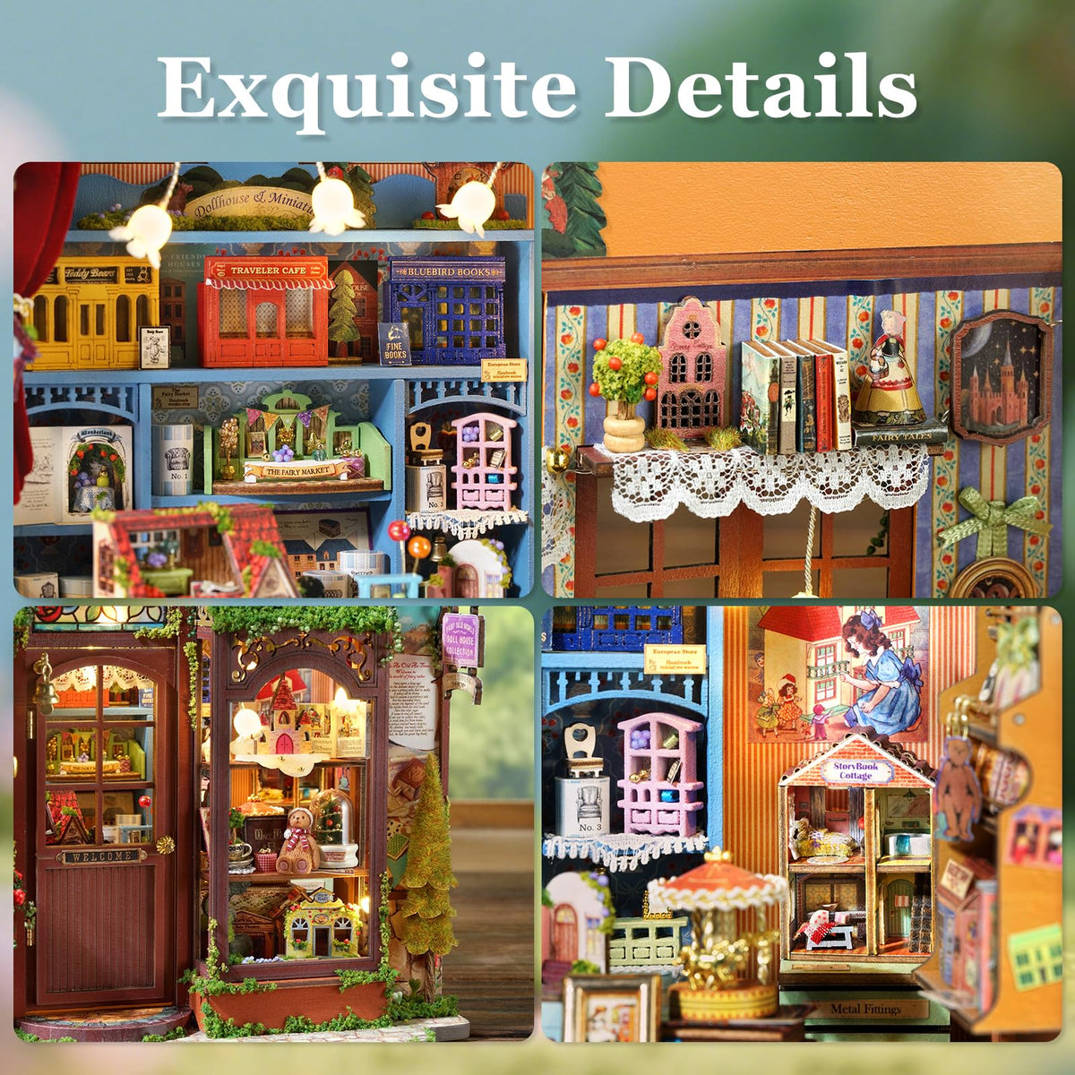 Miniature House Kit, Dollhouse Kit, Miniature Kit, DIY Mini House Building Kit for Adult Teen, Fairy Tale Wonderhouse Dollhouse Shop