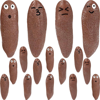 Poop Slingshot 12pcs Fake Poop Toys for Kids Stocking Stuffers, Funny Gag Gifts Bulk Party Favors Game Prizes, Sticky Poo Emotion Fidget Toys for Kids Age 3-5-7 4-8-12 Year Old Boys Girls Teens Adults