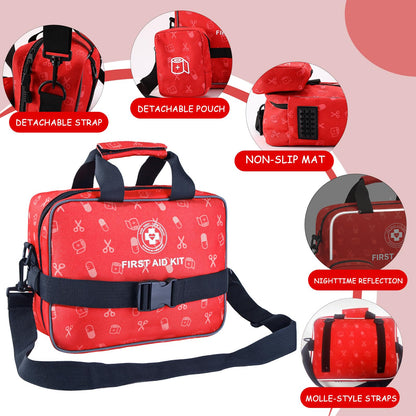 All-in-One Premium 530 Piece Emergency First Aid Kit, Large Medical Kit for Home, Car, Camping, Travel, Hiking, Sports & Outdoor