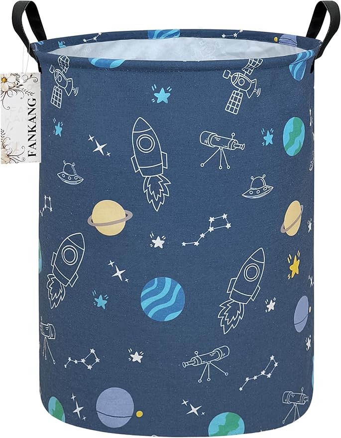 FANKANG Storage Basket, Nursery Hamper Canvas Laundry Basket Foldable