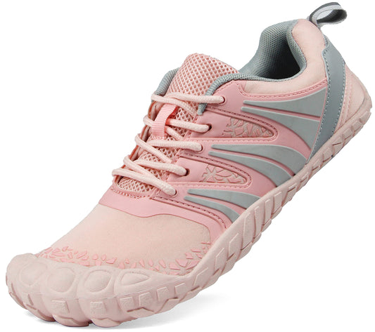 Oranginer Women Barefoot Running Minimalist Walking Shoe Gym Yoga Treadmill Workout Wide Toe Box Five Finger Shoe Gym Treadmill Sneaker Pink Size 8.5
