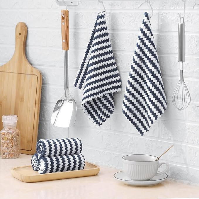 Homaxy 12 Pack Kitchen Dish Cloths, Ultra Soft and Absorbent Dish Towels