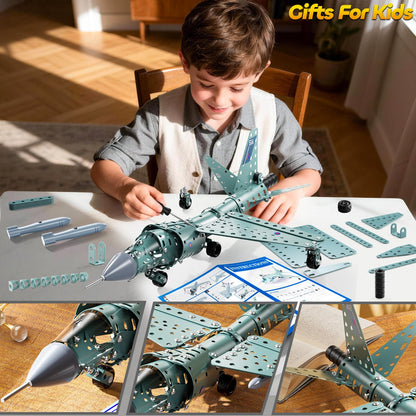 MSKOLER Building Toys Model Airplane Kits for Boys 8-12, Project Building Toys for Kids, Educational Assembly Science Kit, Airplane Toy, Birthday Gifts for Teenagers Boys Ages 8 9 10 11 12
