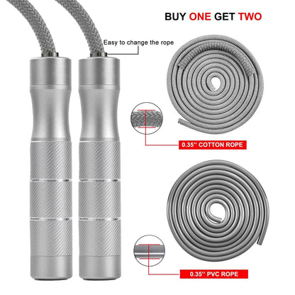 weighted jump rope Fitness for women men,1LB Tangle-free Skipping Rope for Muay Thai Training Crossfit workout Aluminum Handles Adjustable Length PVC Cord and Cotton Rope