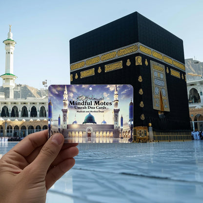 Umrah Dua Cards – Islamic Cards, Portable with Storage Box & Lanyard & Gift Box, Umrah Essentials, Umrah Mubarak Gift, Muslim Gifts for Men & Women, Umrah Gifts & Quran Gift