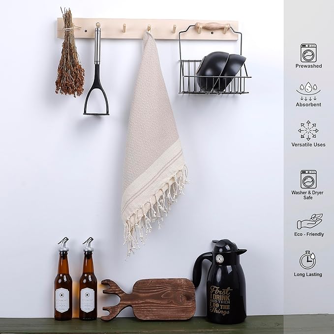 Evelynen Turkish Hand Towels for Bathroom & Kitchen Towels Decorative Set of 2