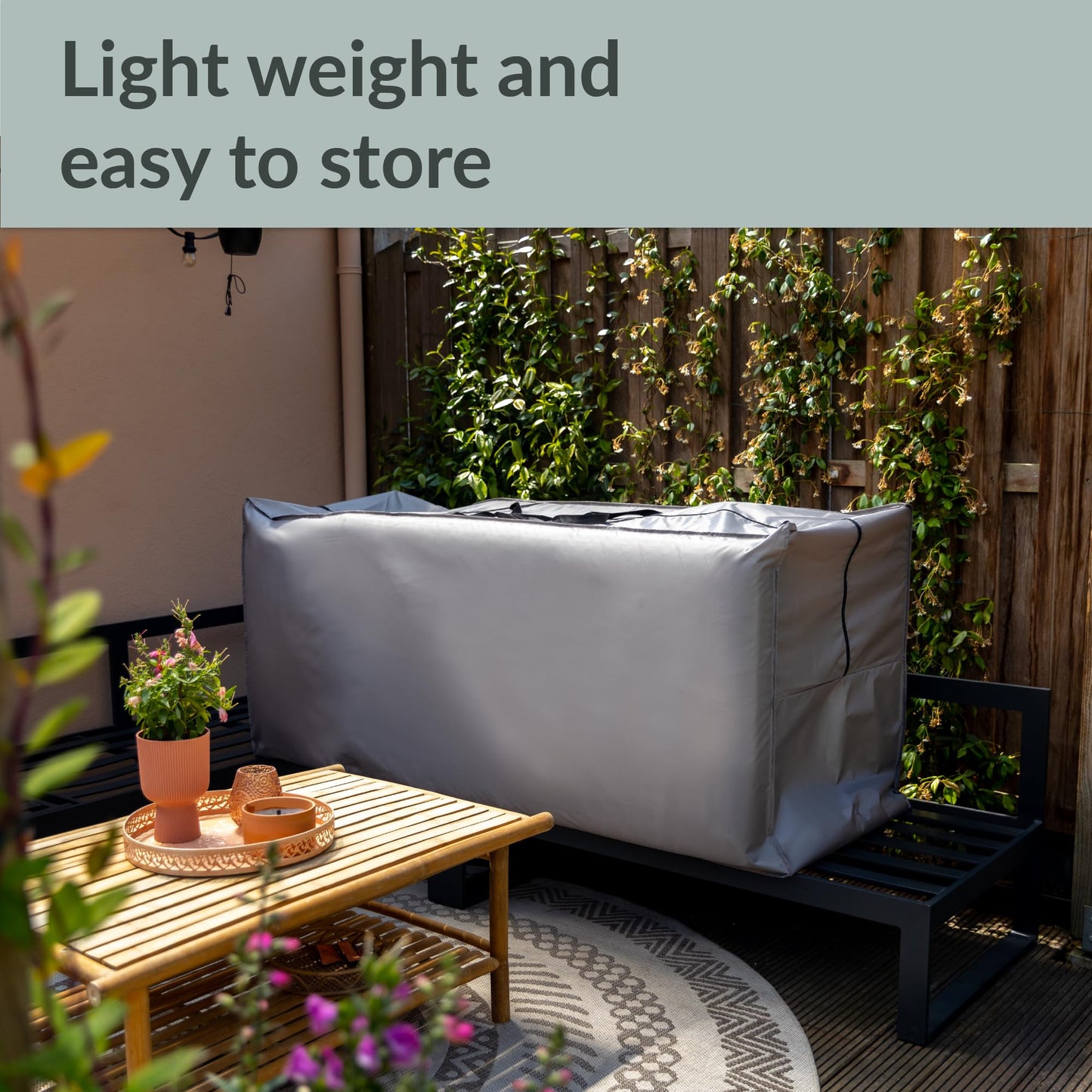 Chefarone Storage Bag for Garden Cushions Protective Cover for XXL Seat Cushions - Waterproof Cushion Bag - Garden Cushion Storage with UV Protection - 175x60x80 cm