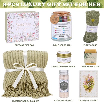 Mother’s Day & Birthday Gift for Women – Luxury Self Care Spa Gift Basket, Get Well Soon Care Package, Thinking of You Sympathy Gift for Mom, Friend, Her