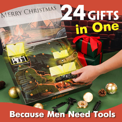 VEITORLD Gifts for Men Dad Husband Him Fathers Day, Survival Gear and Equipment 12 in 1, Survival Kits, Cool Unique Fishing Hunting Anniversary Birthday Gifts for Him Teen Boy Boyfriend Women