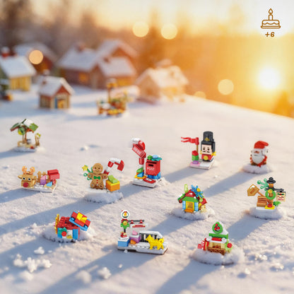 Santa’s Workshop Advent Calendar 2025 Building Set for Kids – 24-in-1 Christmas Holiday Countdown Gift with 24 Days of Surprise Figures, Party Favors Building Block for Boys & Girls Ages 6+