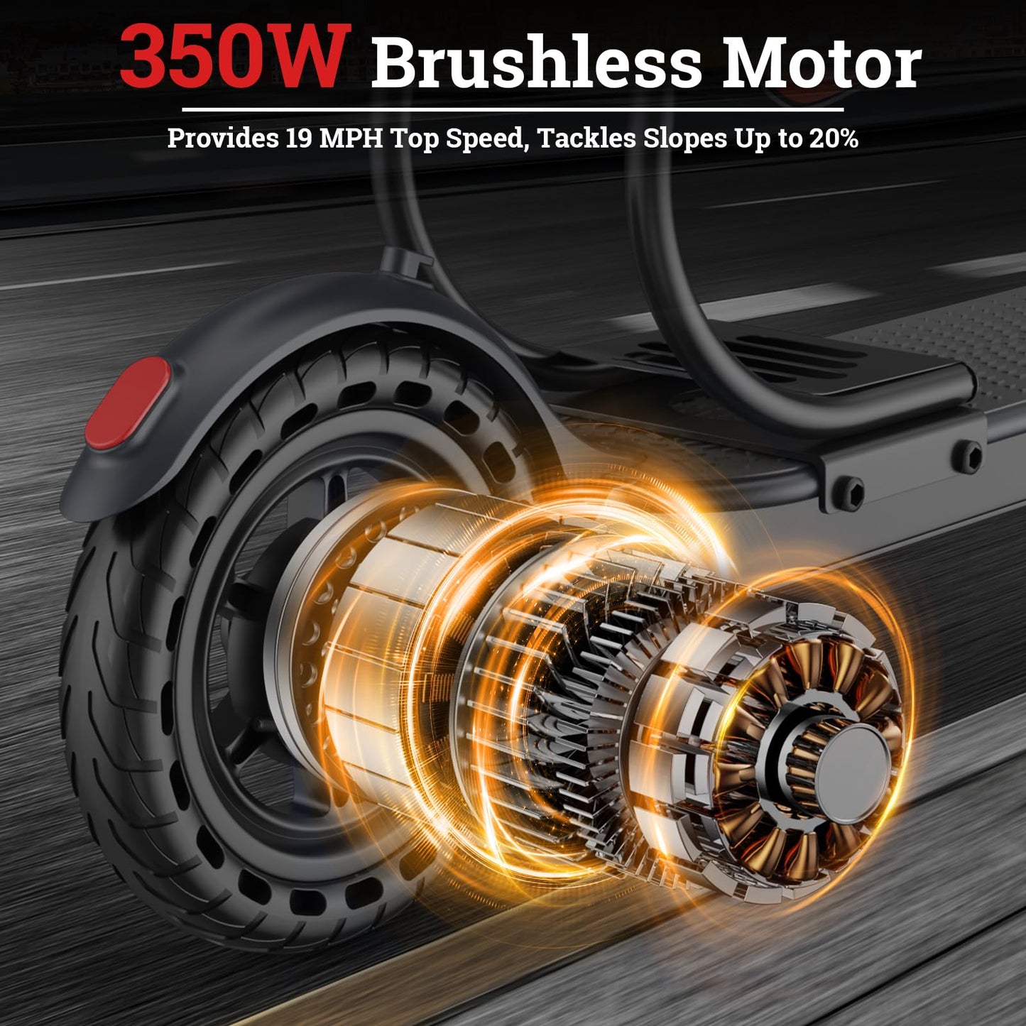 Qlaway Electric Scooter for Adults - 2-in-1 Seat Box, 8.5" Solid Tire, Powerful 350W Motor, Top Speed 19 MPH, Max 16 Miles Ranges, Aluminum Alloy Frame Foldable Commuting Escooter