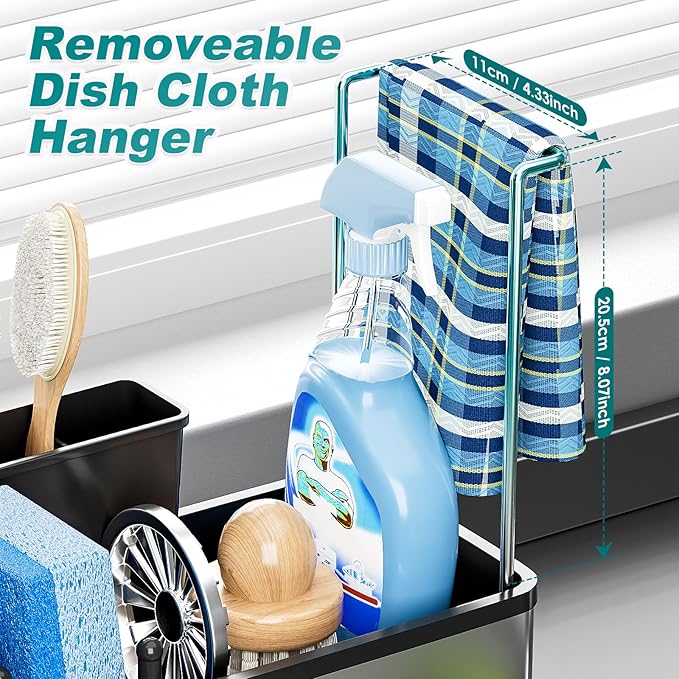 Ewaiira Stainless Steel Sink Caddy, Sponge Holder
