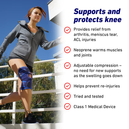 Neo-G Knee Support Open Patella - Knee Brace For Arthritis, Joint Pain Relief, ACL, Meniscus Tear, Runners Knee, Walking, Running - Knee Supports for Joint Pain Men and Women - Adjustable