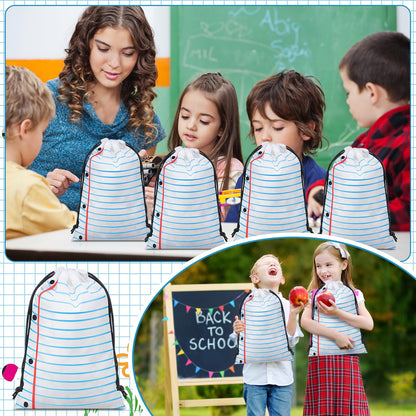 24 Pcs Graduation Gift Bag 10 x 7 Inch Notebook Drawstring Backpack Teacher Appreciation Week Favor Bulk Preschool Graduation Goodie Bag Kindergarten Birthday Supply Back to School Party Decoration