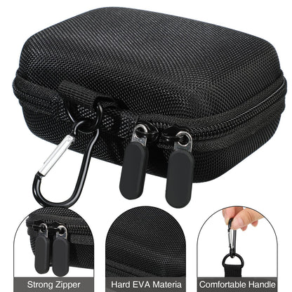 Sanwuta 4 Pcs Playing Card Case Hard EVA Travel Carrying Case for Classic Game Playing Card Box, 5 x 3.6 x 2.2 Inches (Not Including Cards)(Black)
