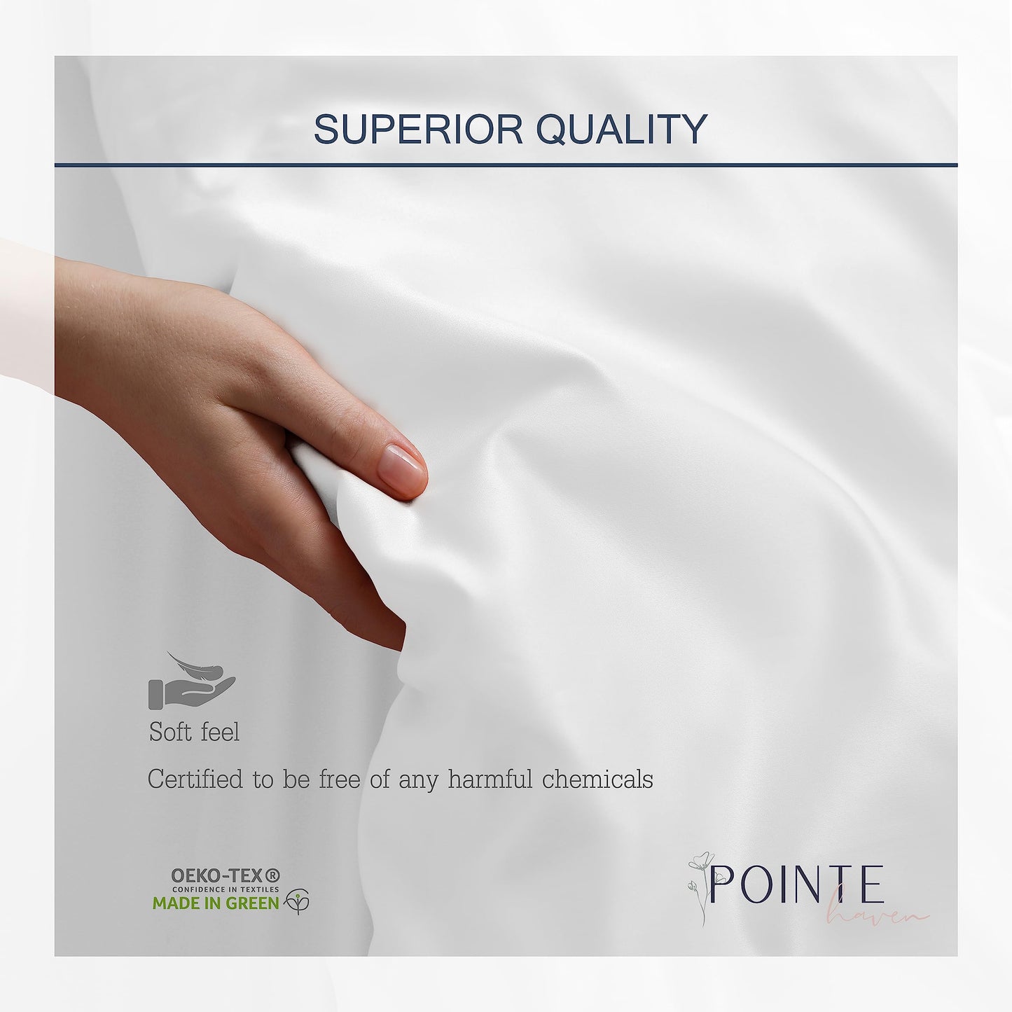 Pointehaven Bedding 3 Pieces Twin 100% Cotton Percale Sheets- Printed Bed Sheet & Pillowcase Sets- Soft Cotton Bed Sheets Set- Fits Mattress 18 inches Deep Pocket (Twin, Prima)