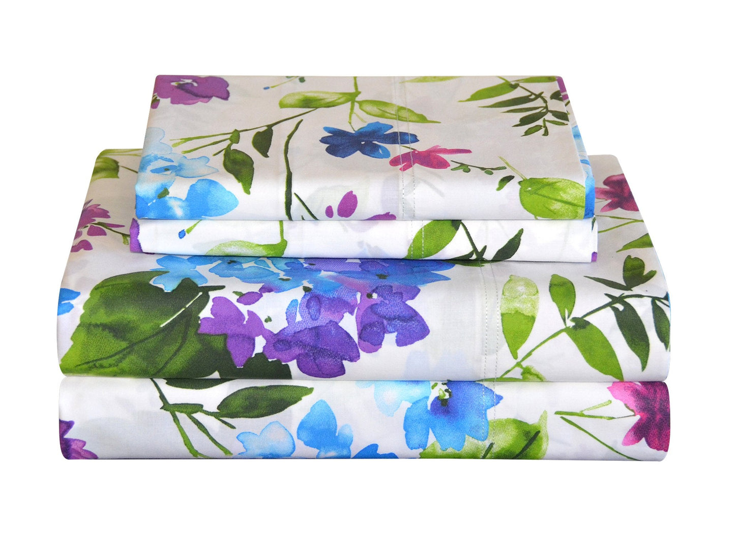 Pointehaven Bedding 3 Pieces Twin 100% Cotton Percale Sheets- Printed Bed Sheet & Pillowcase Sets- Soft Cotton Bed Sheets Set- Fits Mattress 18 inches Deep Pocket (Twin, Prima)