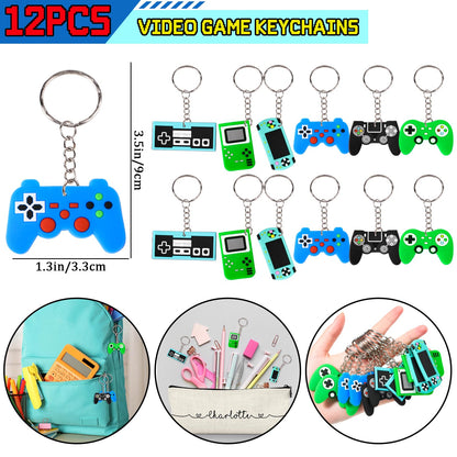 Winrayk Video Game Party Favors Gamer Birthday Supplies Kids, Non Woven Bag Silicone Bracelet Stamper Glow Sticker Keychain, Goodie Stuffer Pinata Filler Game On Gift Boys Gaming Party Favors Decor
