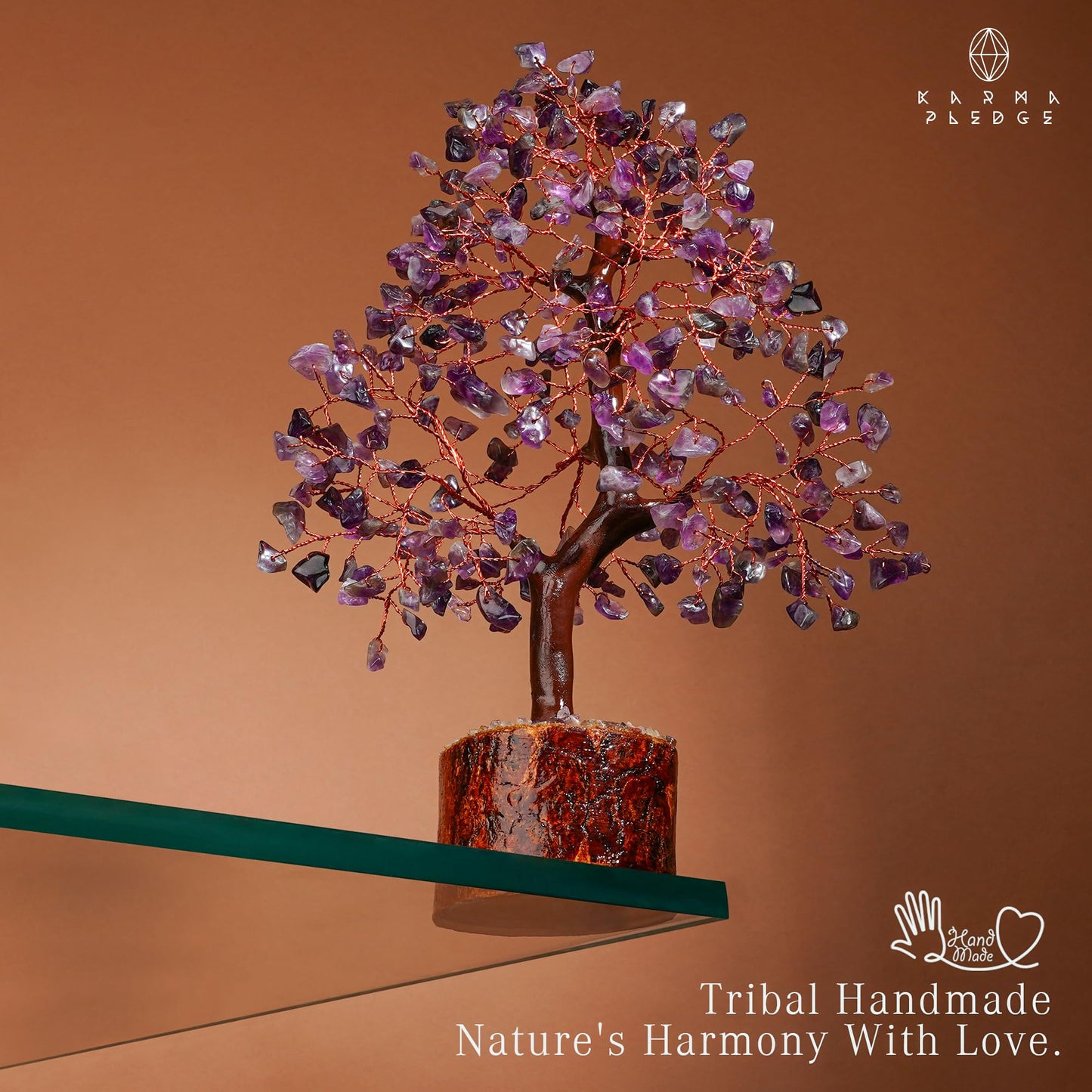 Crystal Tree of Life Amethyst Healing Crystal Trees for Home & Office Decoration, Handmade Crystal Money Bonsai Trees for Positive Energy, Good Luck, Christmas Decor, Birthday Gifts for Women, Mom