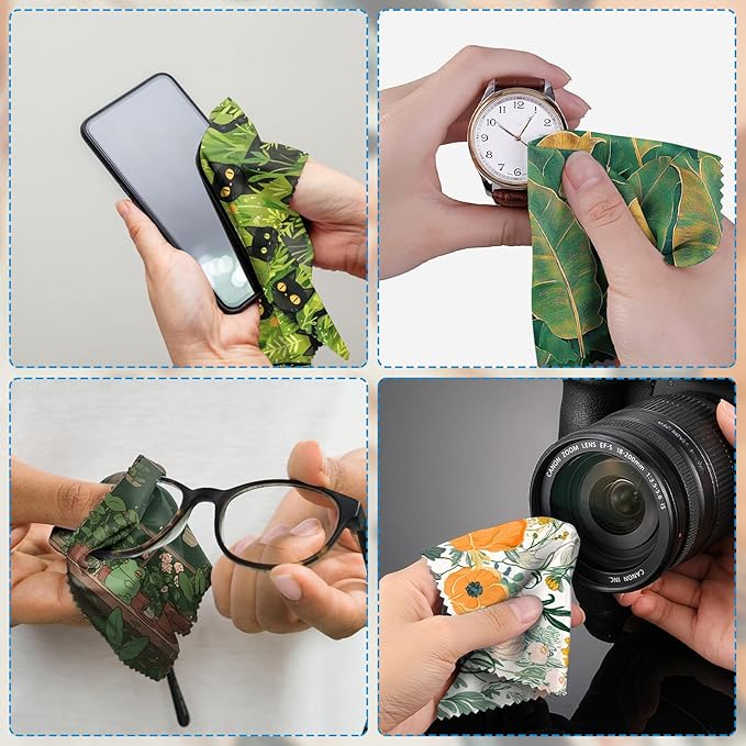 6 PCS Glasses Cleaning Cloth Eyeglass Lens Cleaning Cloth Eyeglasses Wipes