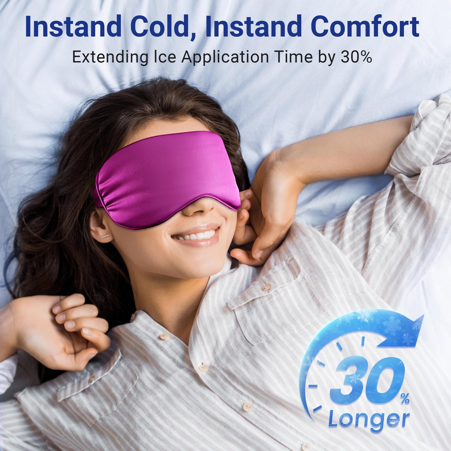 Coolig Eye Mask for Puffy Eyes: Fsa Eligible Items Hsa, Cold Compress for Migraines Headache After Surgery & Puffiness, Reusable Face Ice Pack Gel Sleep Mask for Dark Circles, Relaxing Gifts(Purple)