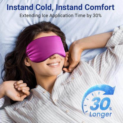 Coolig Eye Mask for Puffy Eyes: Fsa Eligible Items Hsa, Cold Compress for Migraines Headache After Surgery & Puffiness, Reusable Face Ice Pack Gel Sleep Mask for Dark Circles, Relaxing Gifts(Purple)