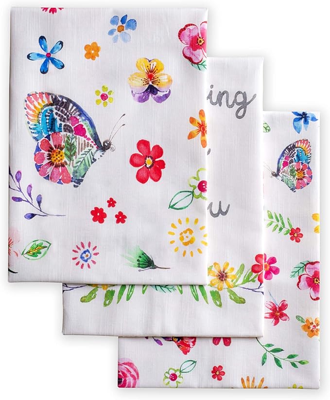 Maison d' Hermine Kitchen Towels Set of 3 100% Cotton 27.50" x 20" Reusable