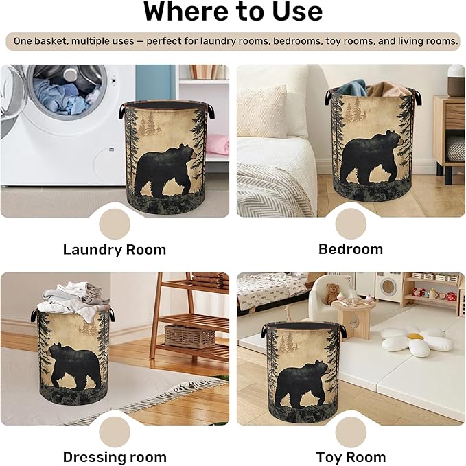 Bear Mountain Laundry Basket
