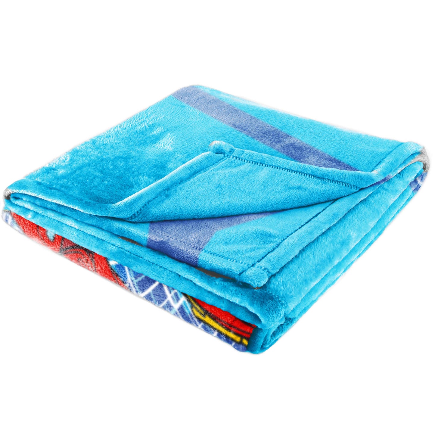 Jay Franco Kids Plush Throw Blanket – Soft & Cozy Fleece Throw for Bedroom & Couch Décor, Official Licensed Product, Blue - Iron Man & Friends, 60x90 - Large Blanket