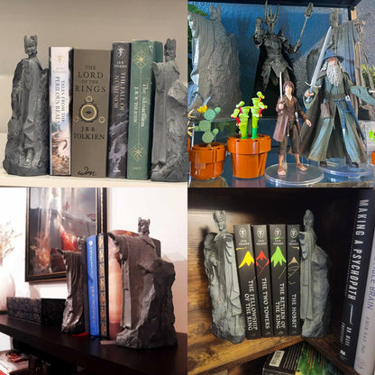 Large Decorative Bookends, 9.5" Book End Resin Collectibles, Decorative Book Stopper Binder and Dividers for Library Office Home (Large)