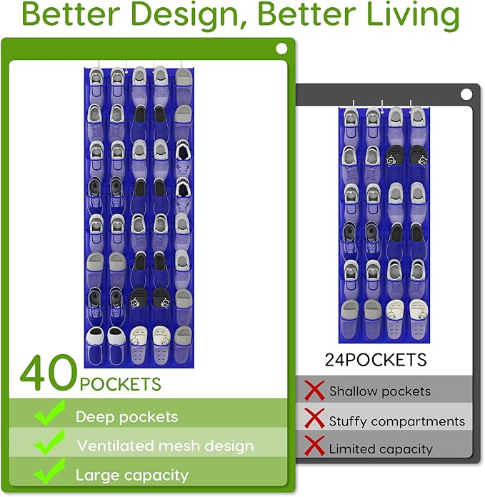 Unjumbly Over the Door Shoe Organizer