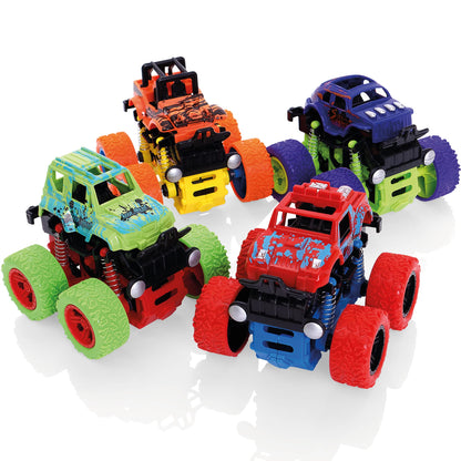 Wheelz Monster Truck Stadium Set - Monster Truck Toys For 3-6 Year Old Boys - Includes 4 Monster Trucks, Storage Tub & Accessories - Boys Car Toys Age 3 Plus
