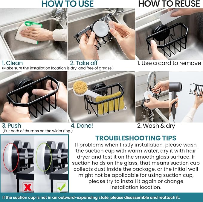 TAILI Sponge Holder for Kitchen Sink