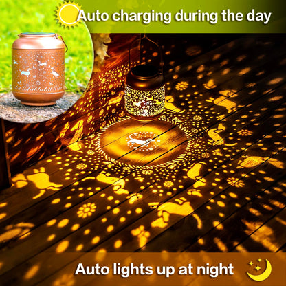 Mothers Day Gifts for Mom，Dachshund Dog Solar Lanterns Outdoor Waterproof Hanging Solar Lights Dog Gifts for Women/Men Metal Decorative LED Lanterns for Garden Decor,Patio,Lawn,Pathway,Yard