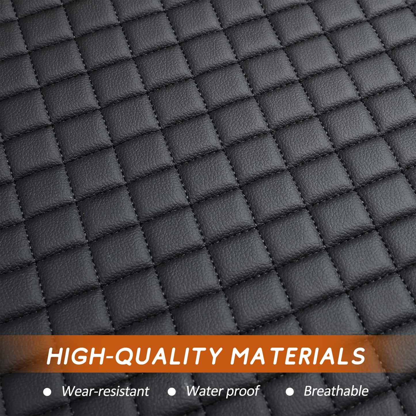 ZATOOTO Rear Car Seat Cover, 1PCS PU Leather Waterproof Car Seat Mat Cushion Protector for Back Seat, Anti-Slip & Comfortable, Black (ZD-ZXP-03H)