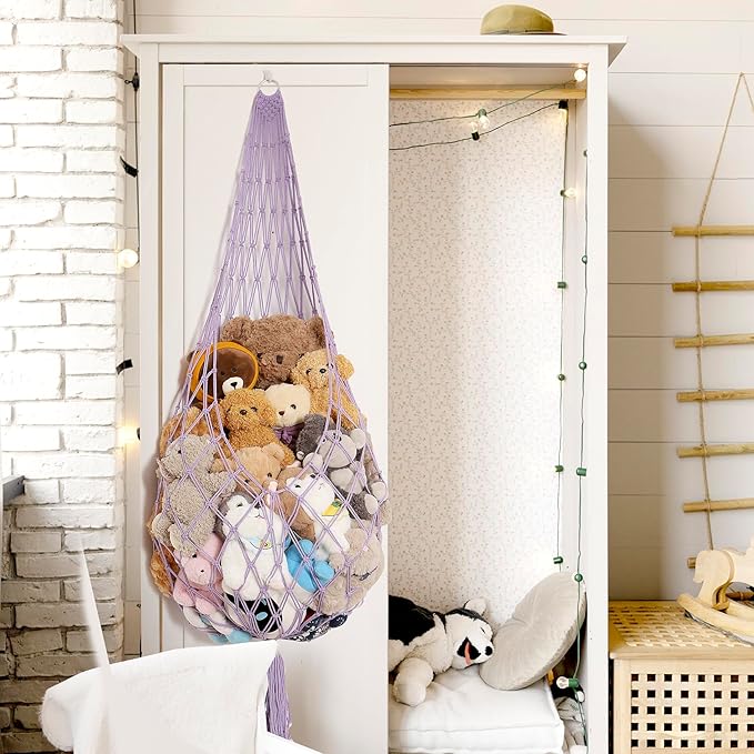 Upgrade Stuffed Animal Hammock Corner or Wall Hanging Net
