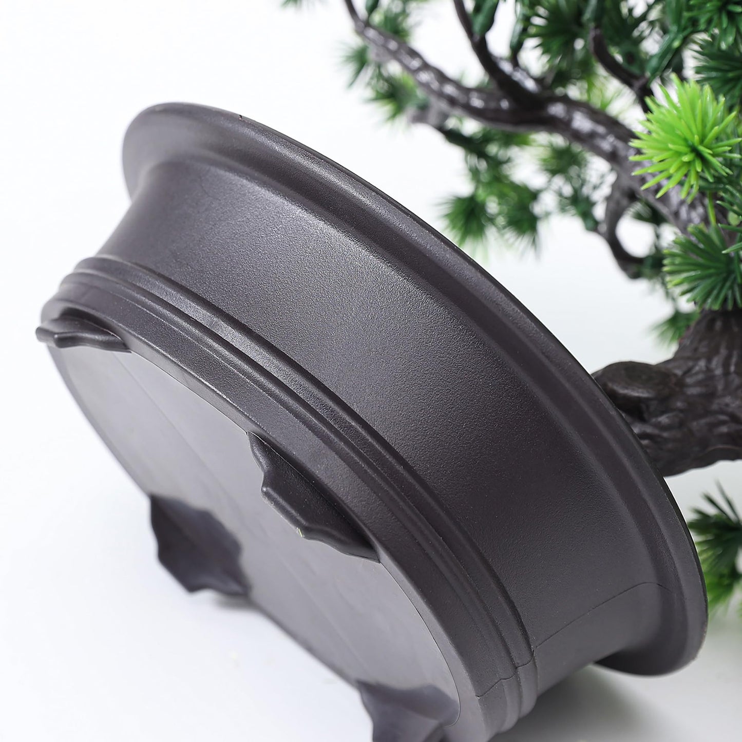 Small Fake Plants Desk Decor Artificial Bonsai with Pot, 9.5" Tall, Green