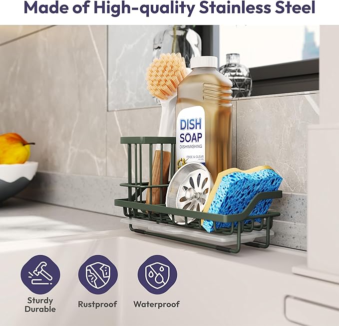 SWTYMIKI Sink Caddy Sponge Holder