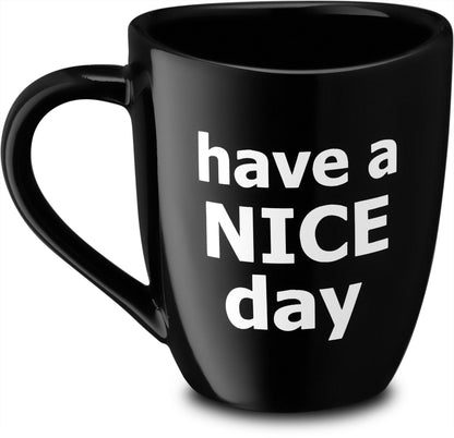 Decodyne Funny Coffee Mug, Gag White Elephant Gifts for Adults and Coworkers - Perfect for Bachelorette Parties, Christmas, and Novelty Gifts, 14 Ounce (Black)