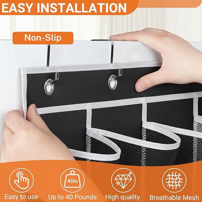 40-Pocket Over the Door Shoe Organizer