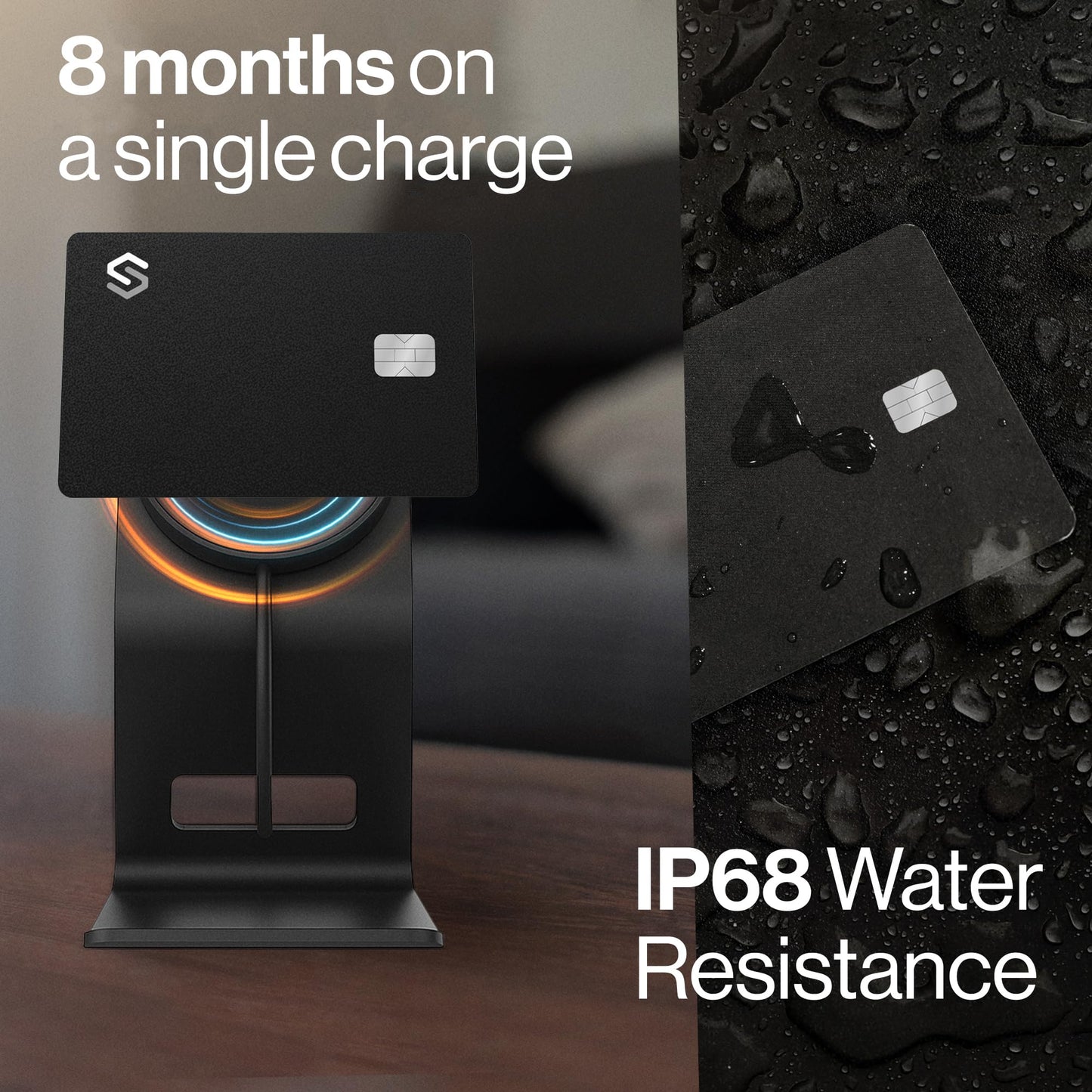 SPOTMINDERS Apple MFi Certified Wallet Tracker PRO for Travel Credit Card Design Works with Apple Find My IP68 Waterproof Rechargeable Tracking Card for Wallet Luggage Passport 0.07in Slim Item Finder