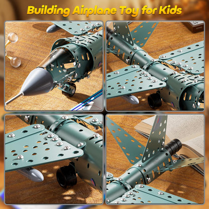 MSKOLER Building Toys Model Airplane Kits for Boys 8-12, Project Building Toys for Kids, Educational Assembly Science Kit, Airplane Toy, Birthday Gifts for Teenagers Boys Ages 8 9 10 11 12